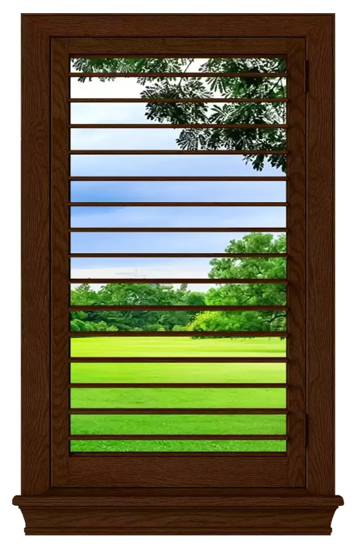 Custom Stained Wood Shutter