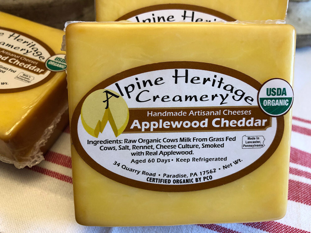 Organic Applewood Smoked Cheddar Cheese Organic Applewood Smoked Cheddar Cheese
