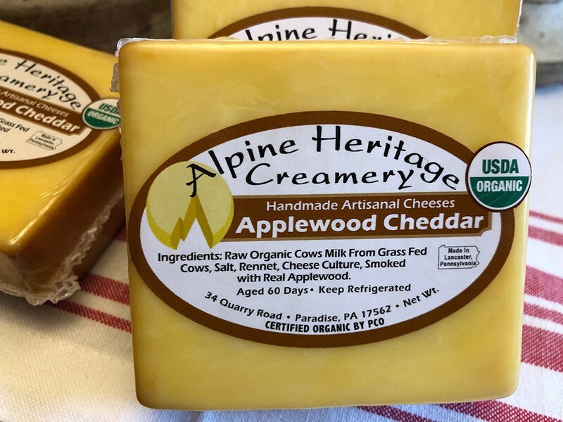 Organic Applewood Smoked Cheddar Cheese Organic Applewood Smoked Cheddar Cheese