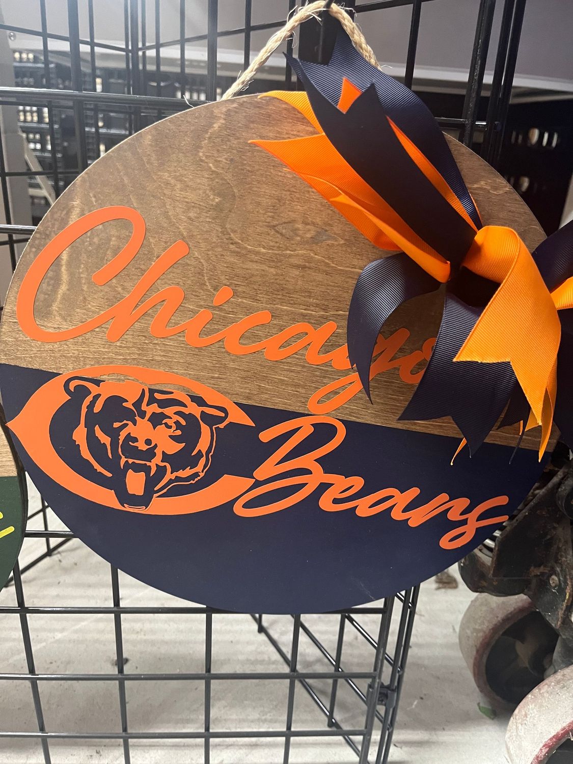 Bear Door Hanger w/ribbon