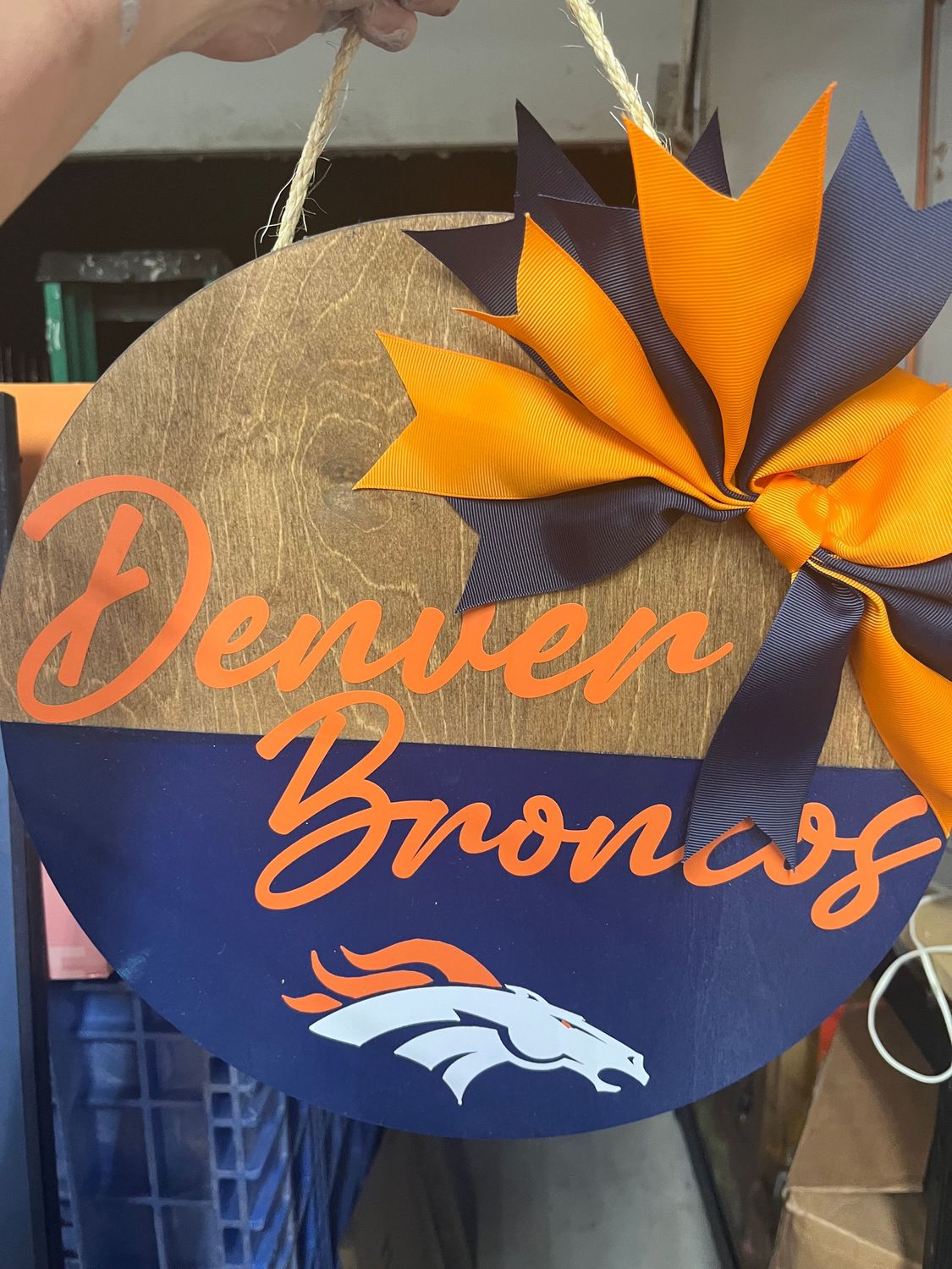 Bronco Door Hanger w/ribbon