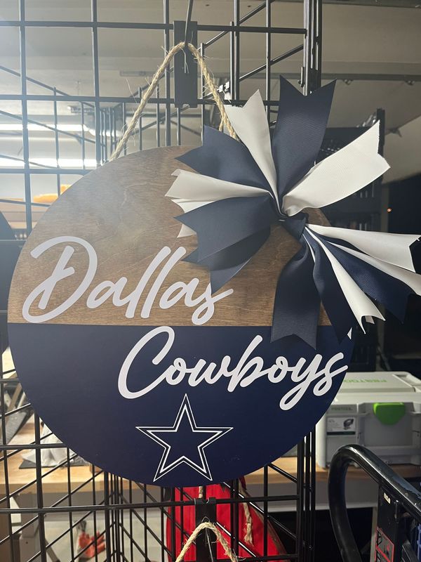 Cowboy Door Hanger w/ribbon