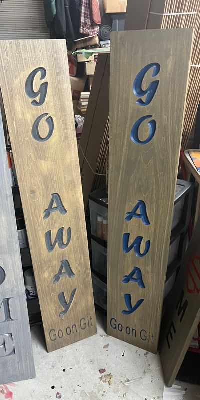 Go Away Door Sign