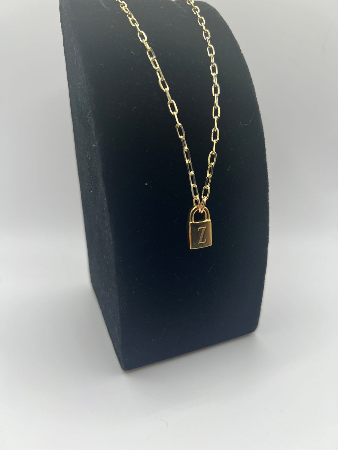 Initial Lock Necklace