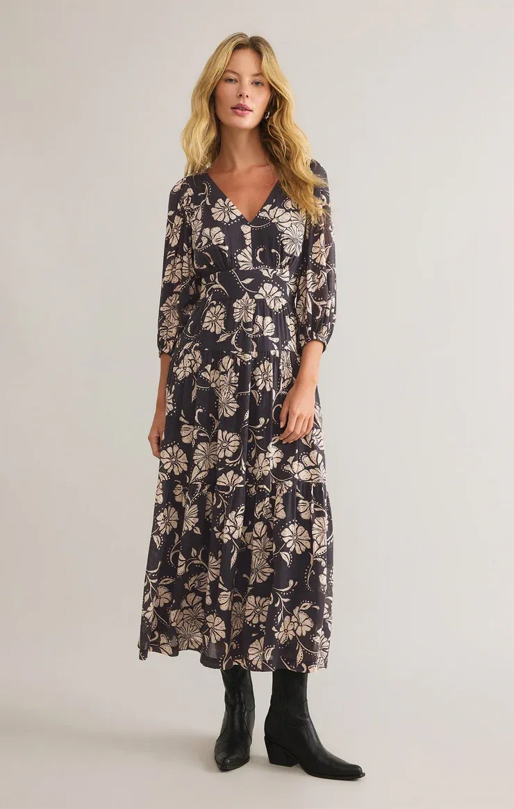 Adelina Ari  Floral Midi Dress
