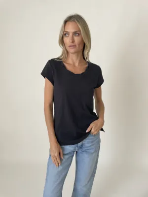 Twist Neck Crew Tee