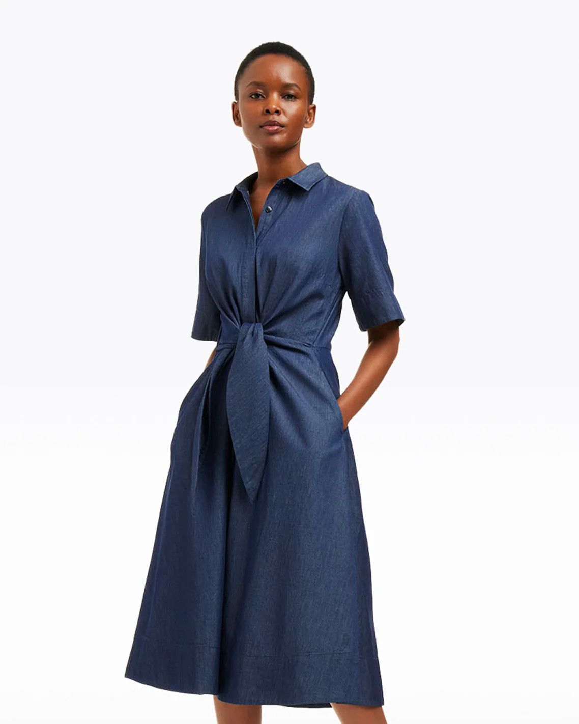 Riley Midi Shirtdress Chambrey