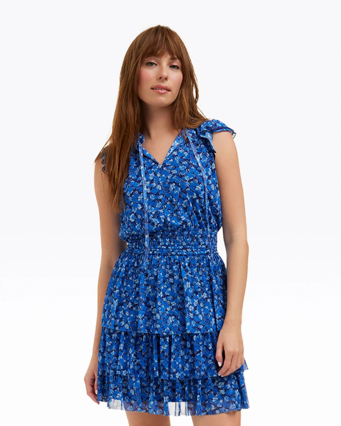 Alana Tiered Dress Scattered Ditzy Print