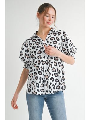 Animal Print S/S Top