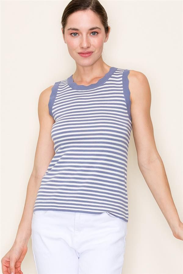 Scallop Edge Knit Tank