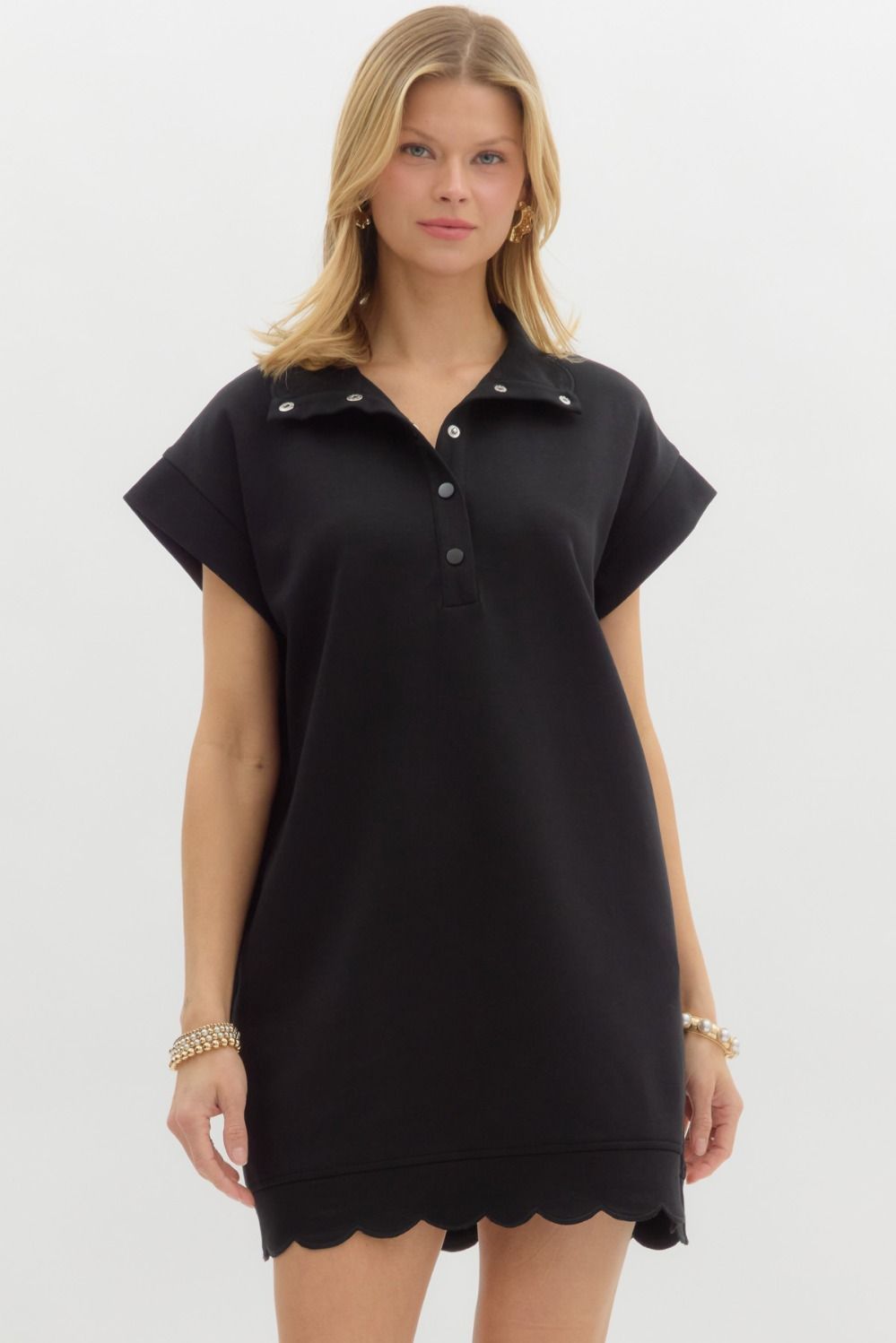 Solid Jersey Knit Dress