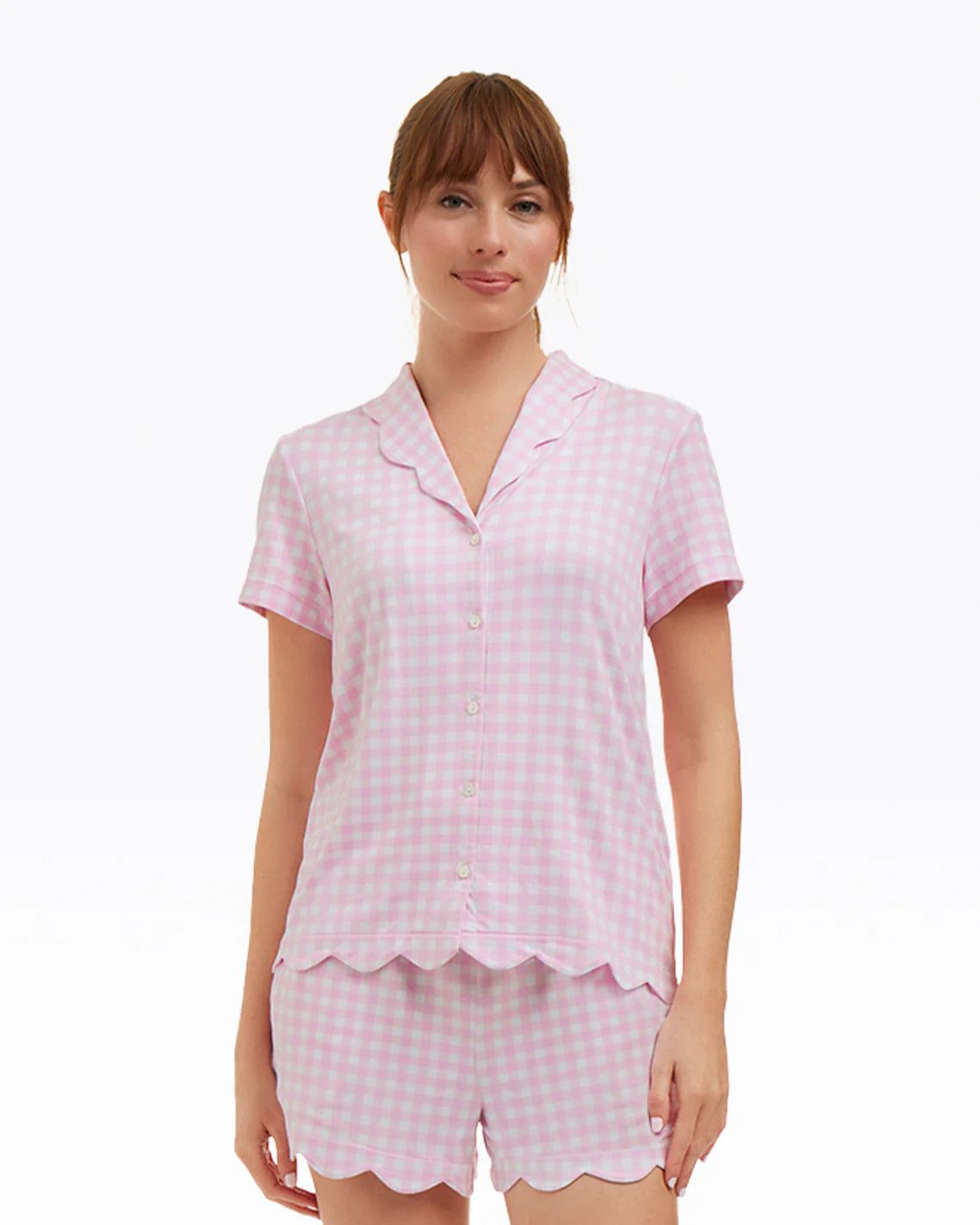 Scallop Sara Gingham PJ Set