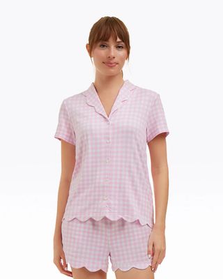 Scallop Sara Gingham PJ Set
