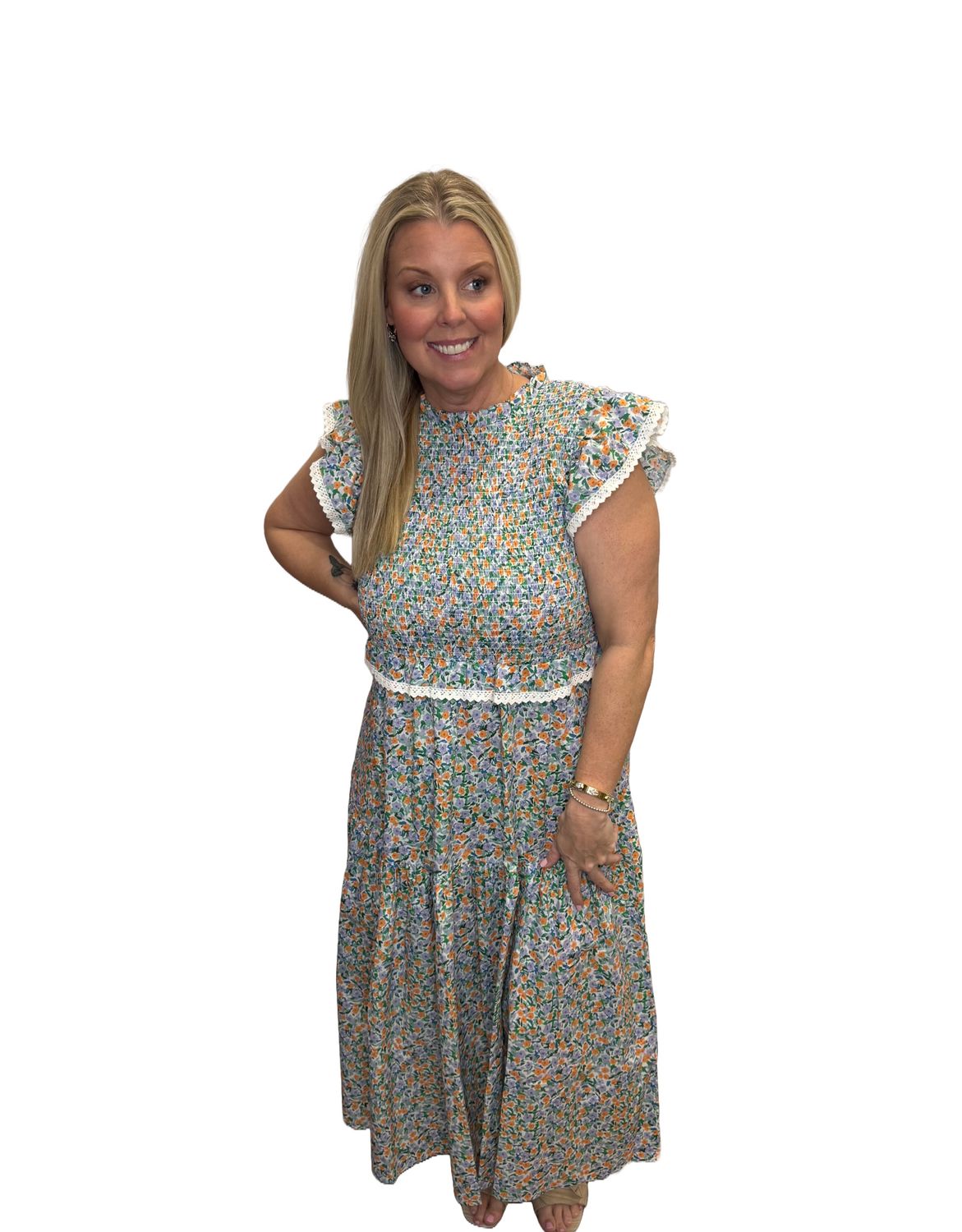 Citrus Garden Maxi Dress