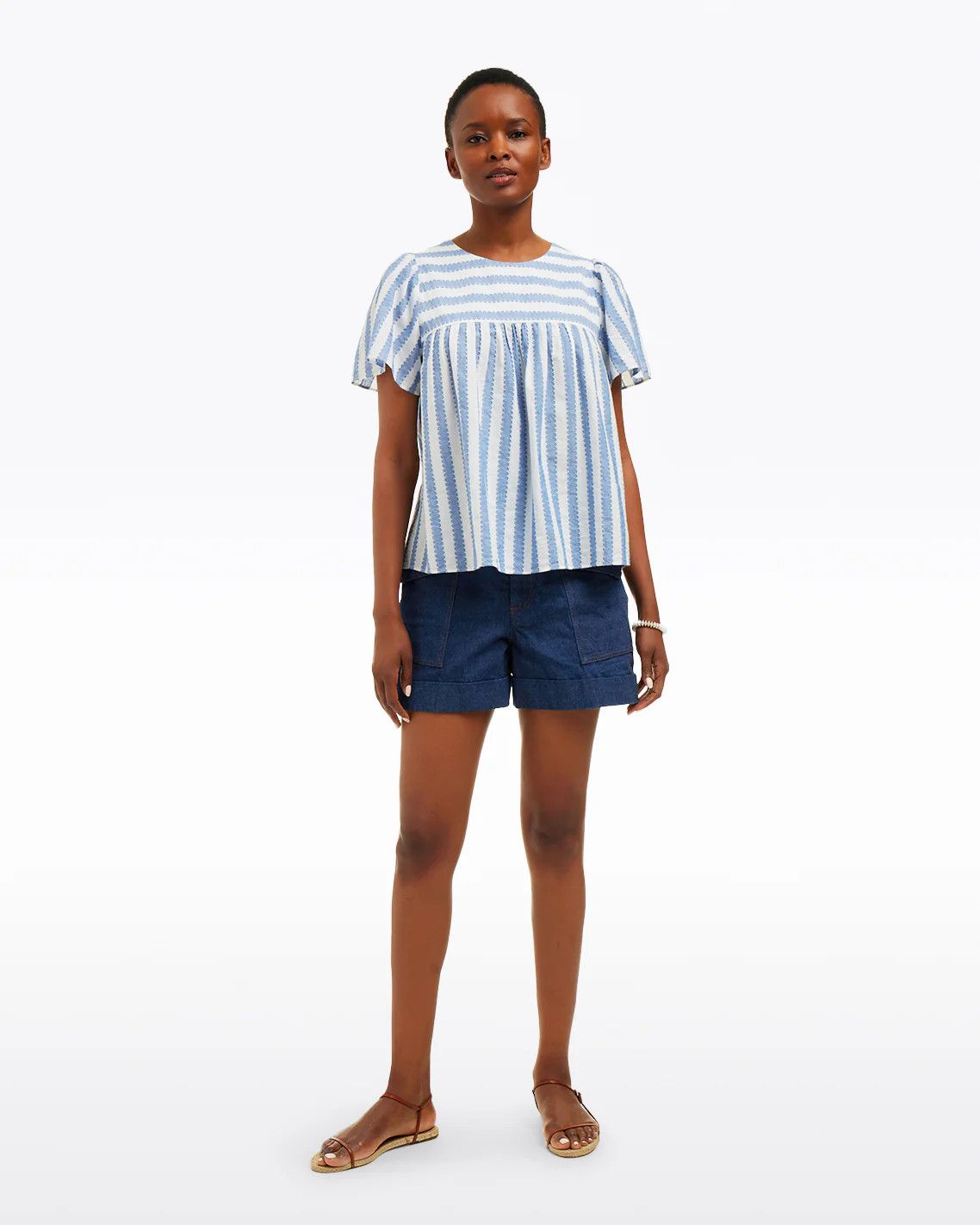 Flutter Slv Top Wave Stripe