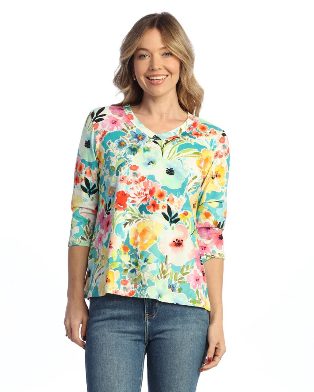 Blooming V Neck Top KS1