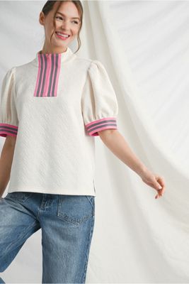 Tex S/S Knit Zip Front