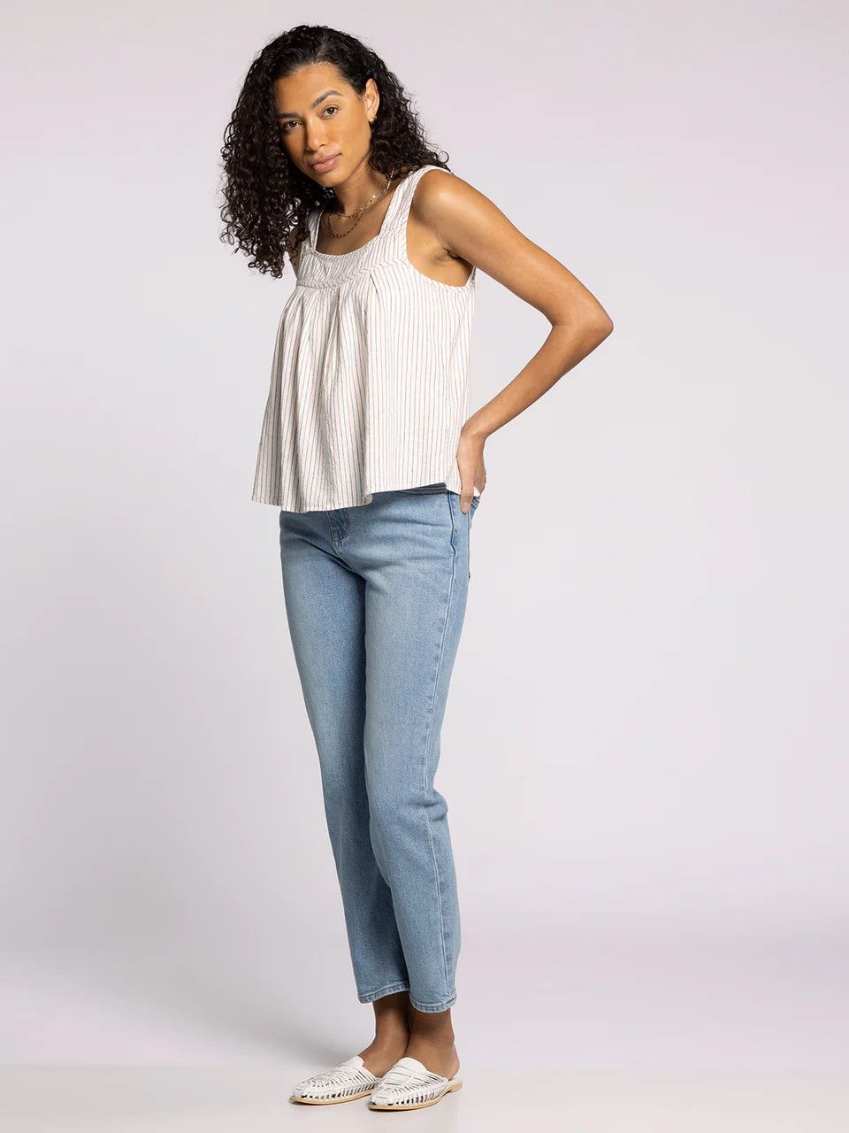 Lydia Tank, Size: L, Color: Red/Navy