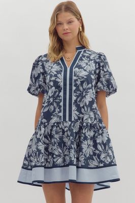 Bubble Slv Floral Mini