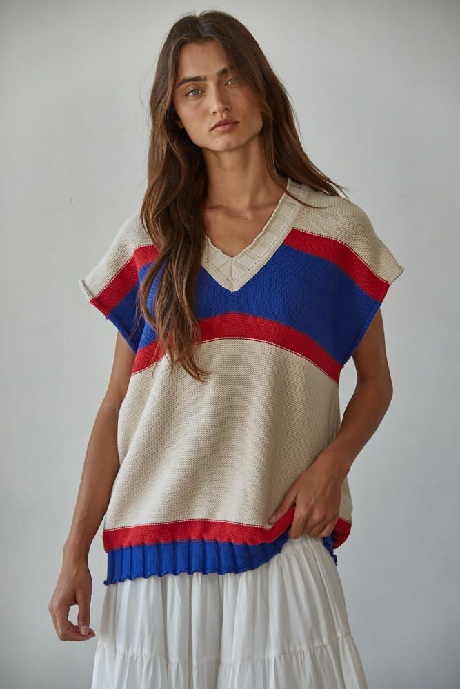 Stripe Sweater Vest