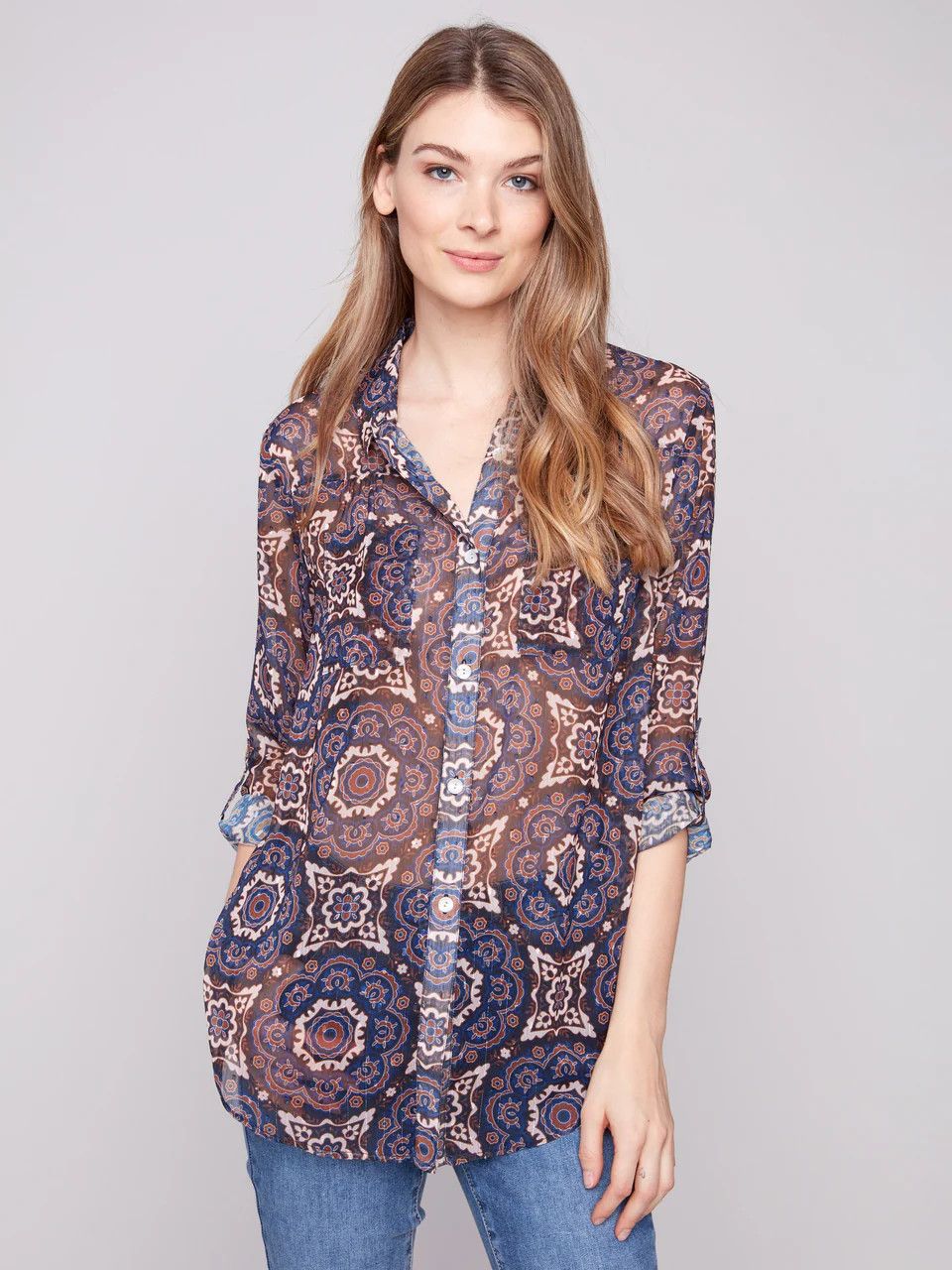 Medallion Print Blouse