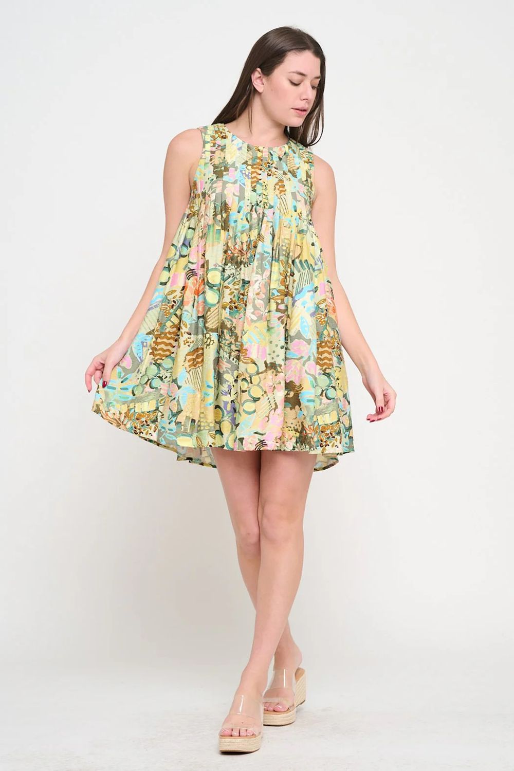 Whispering Meadow Pleat Dress