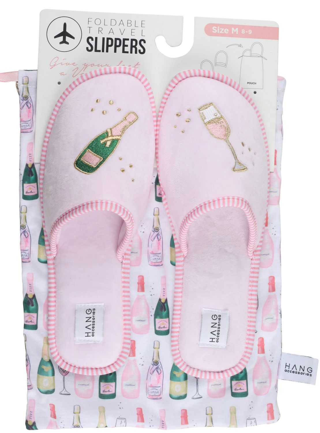 Champagne Slippers in a Bag