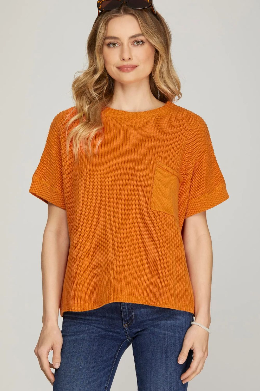 Drop Shoulder S/S Sweater