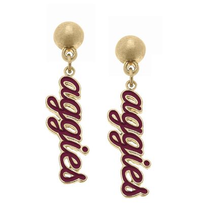 Texas A&amp;M Slogan Earrings