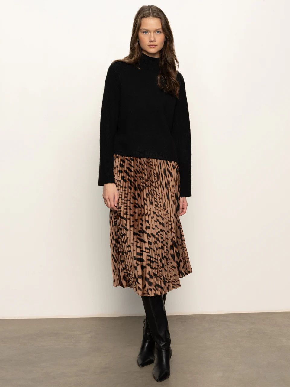 Nostalgia Pleated Midi Skirt