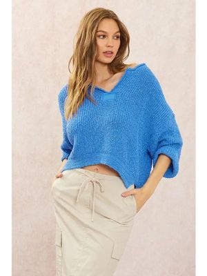 Cropped Patch Sweater