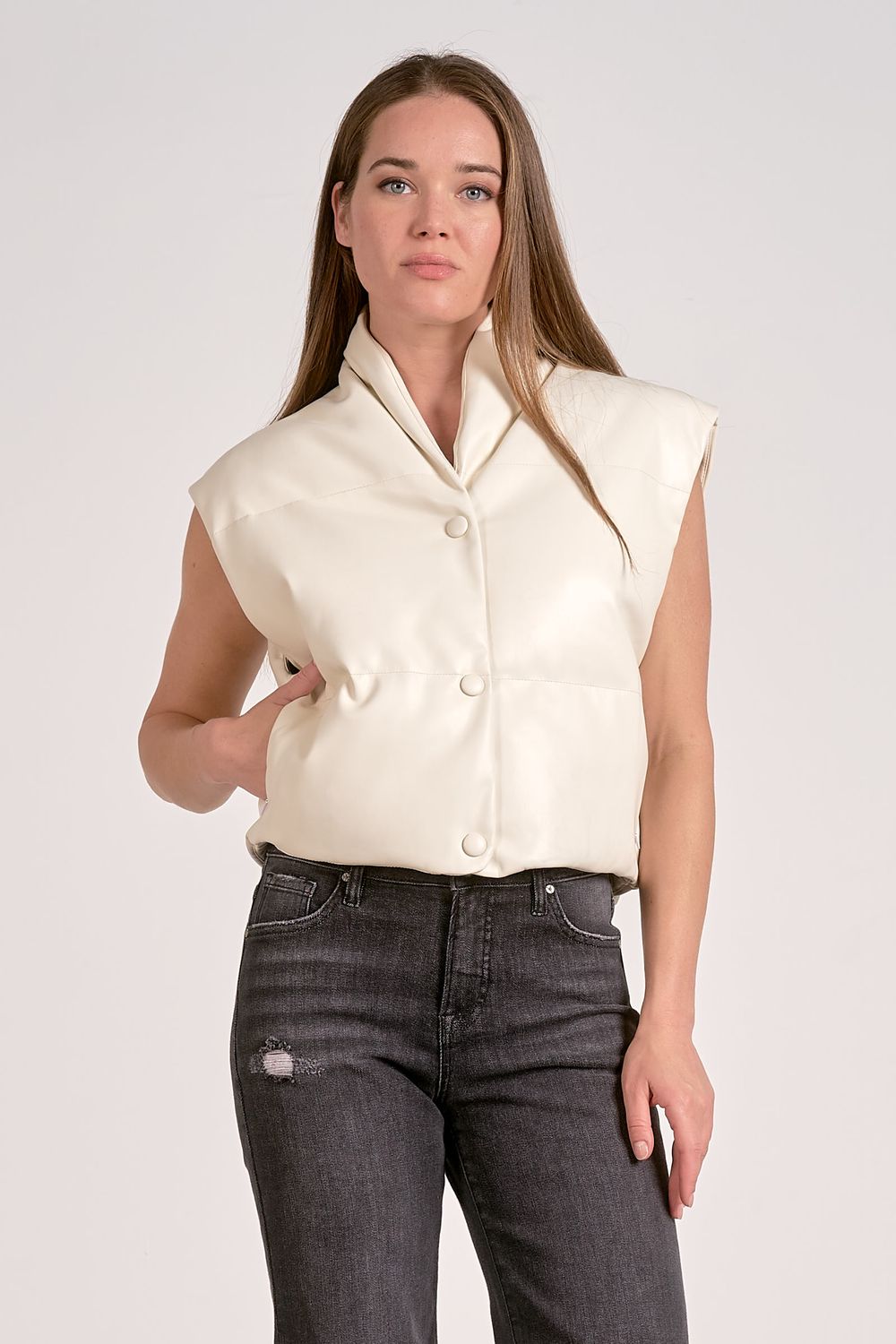 Faux Leather Vest