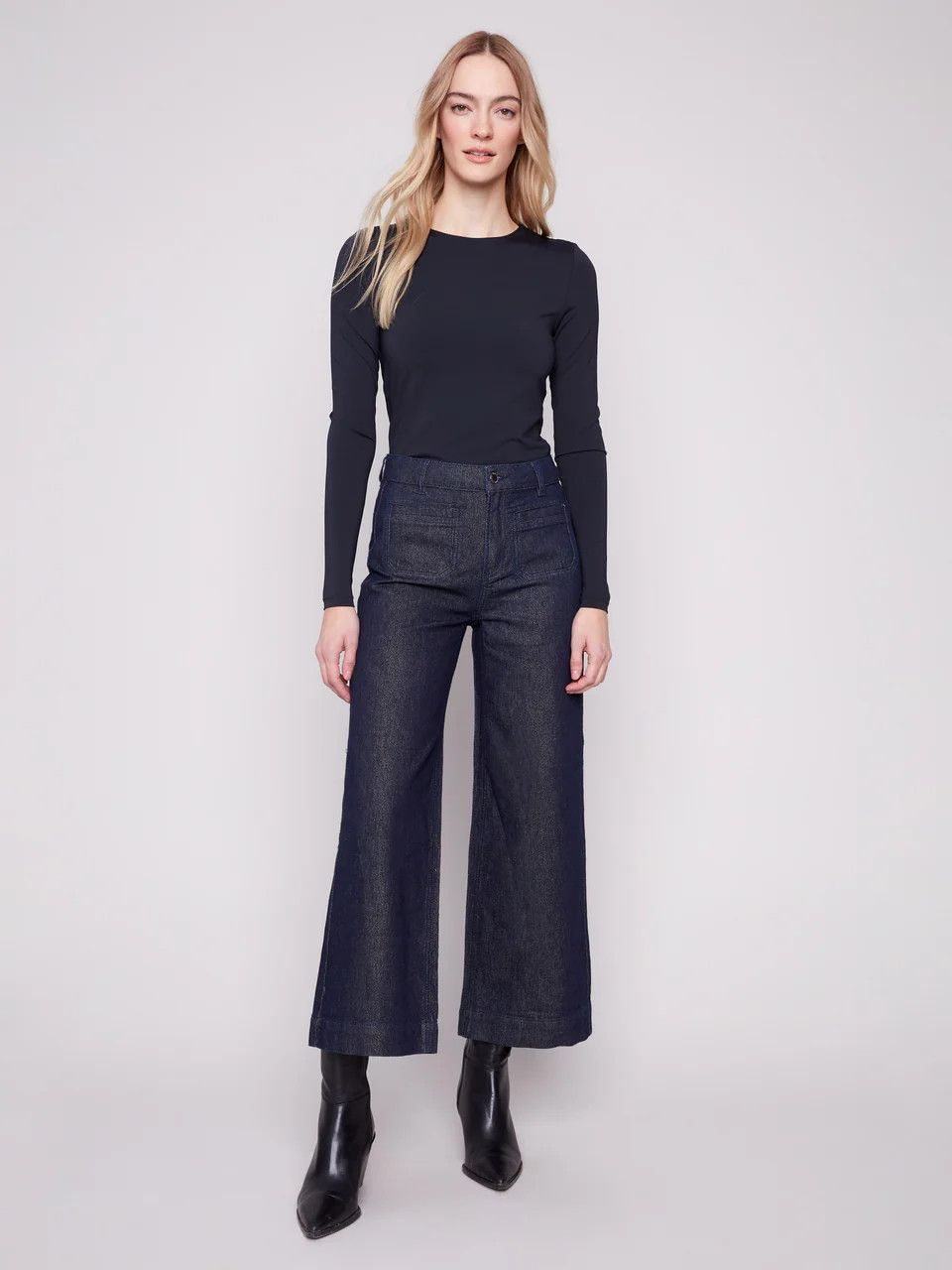 Patch Pocket Flare Jeans