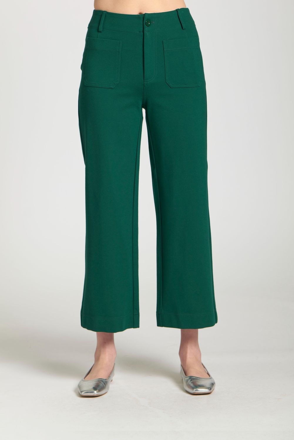 Ponte Cropped Wide Leg