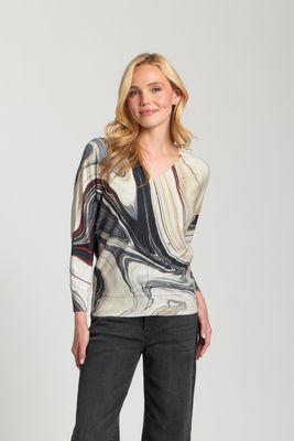 Marble Print Pullover