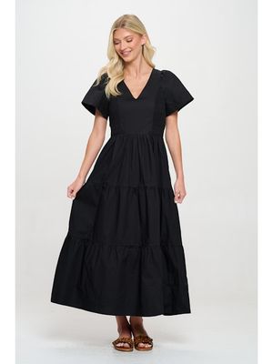 Poplin Side Smock Maxi