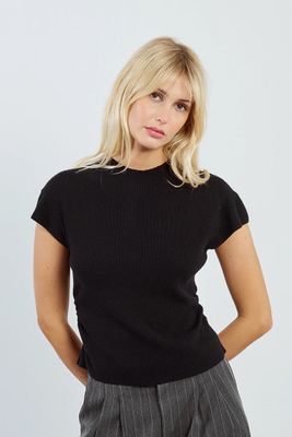 S/S Solid Knit Top