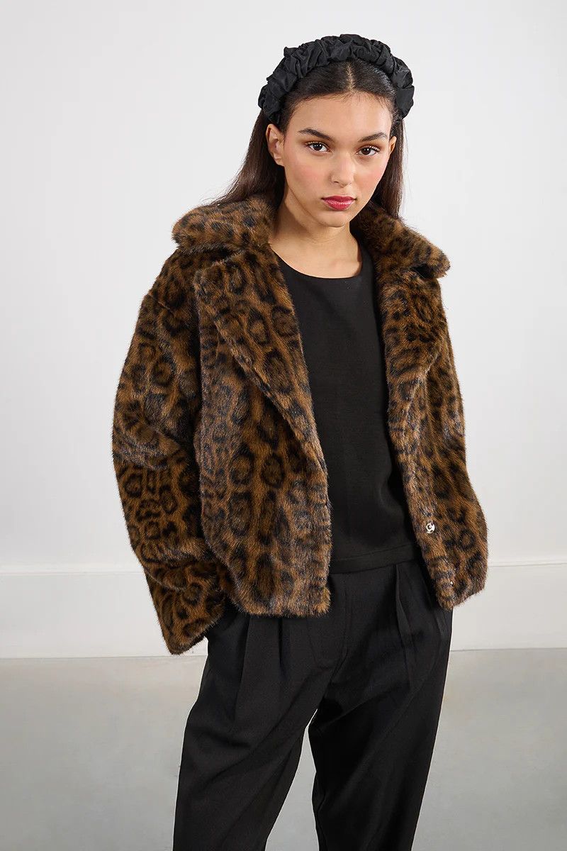 Leopard Faux Fur Jacket