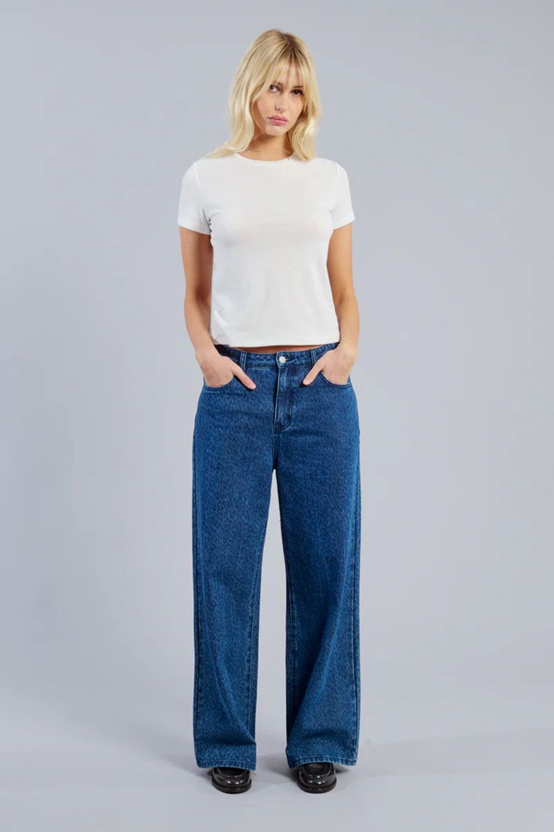 Wide Leg Jeans Leopard