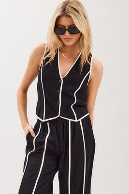 Linen Blend Vest