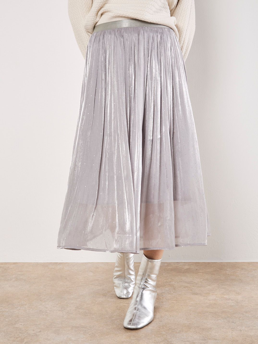 Shimmer Midi Skirt