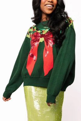 QOS Wreath Around Neck Sweater