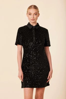 Sequin Polo S/S Dress