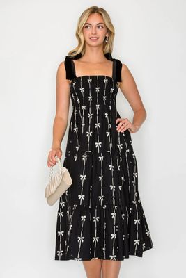 Holiday Bow Midi Dress
