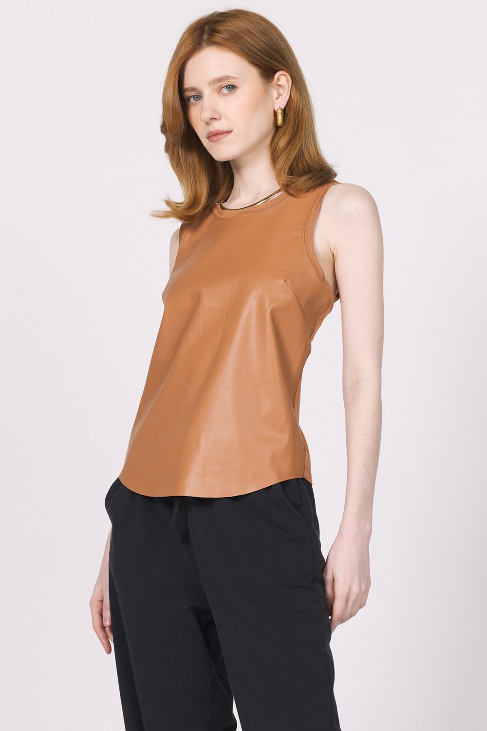 Faux Leather Tank