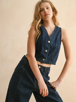 Dark Denim Vest