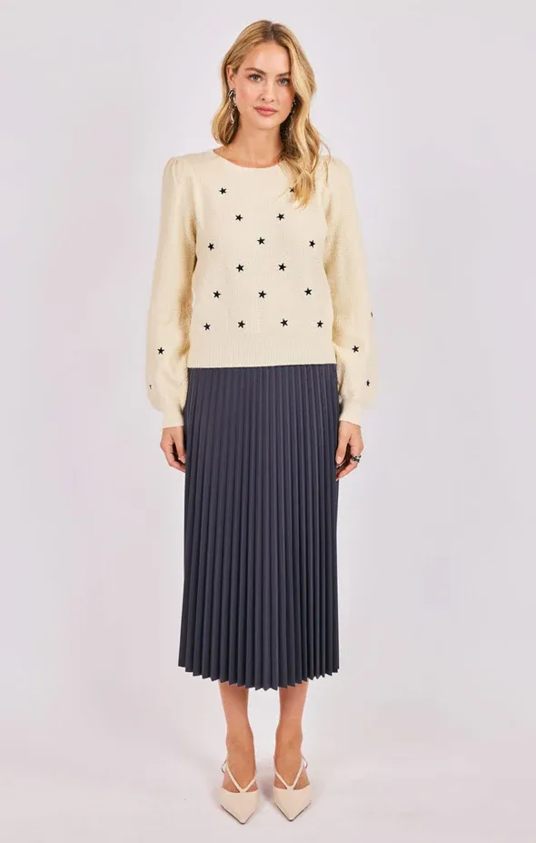 Twinkle Star Embroidered Sweater