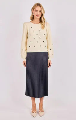 Twinkle Star Embroidered Sweater