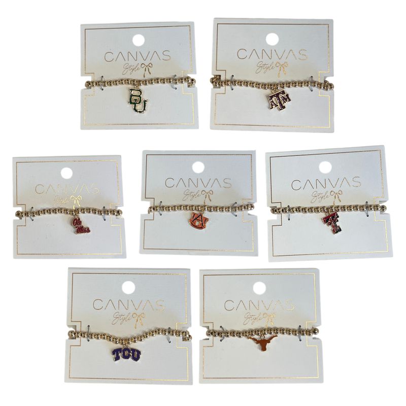 Bead Bracelet w/ Dangle Charm