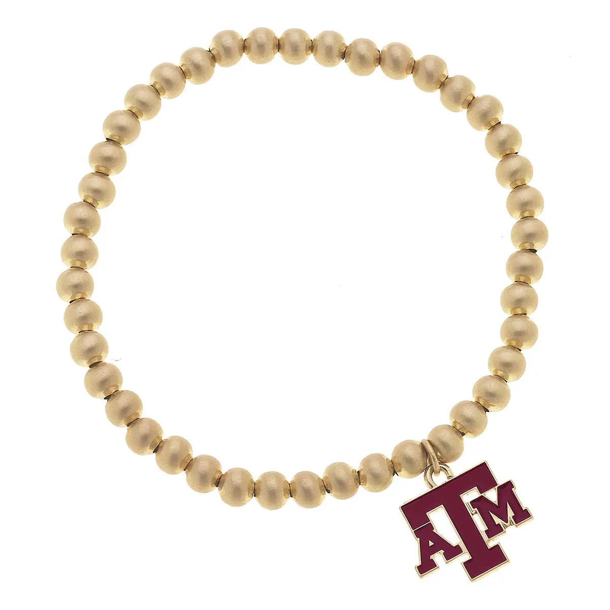 Bead Bracelet w/ Dangle Charm, Color: TAM